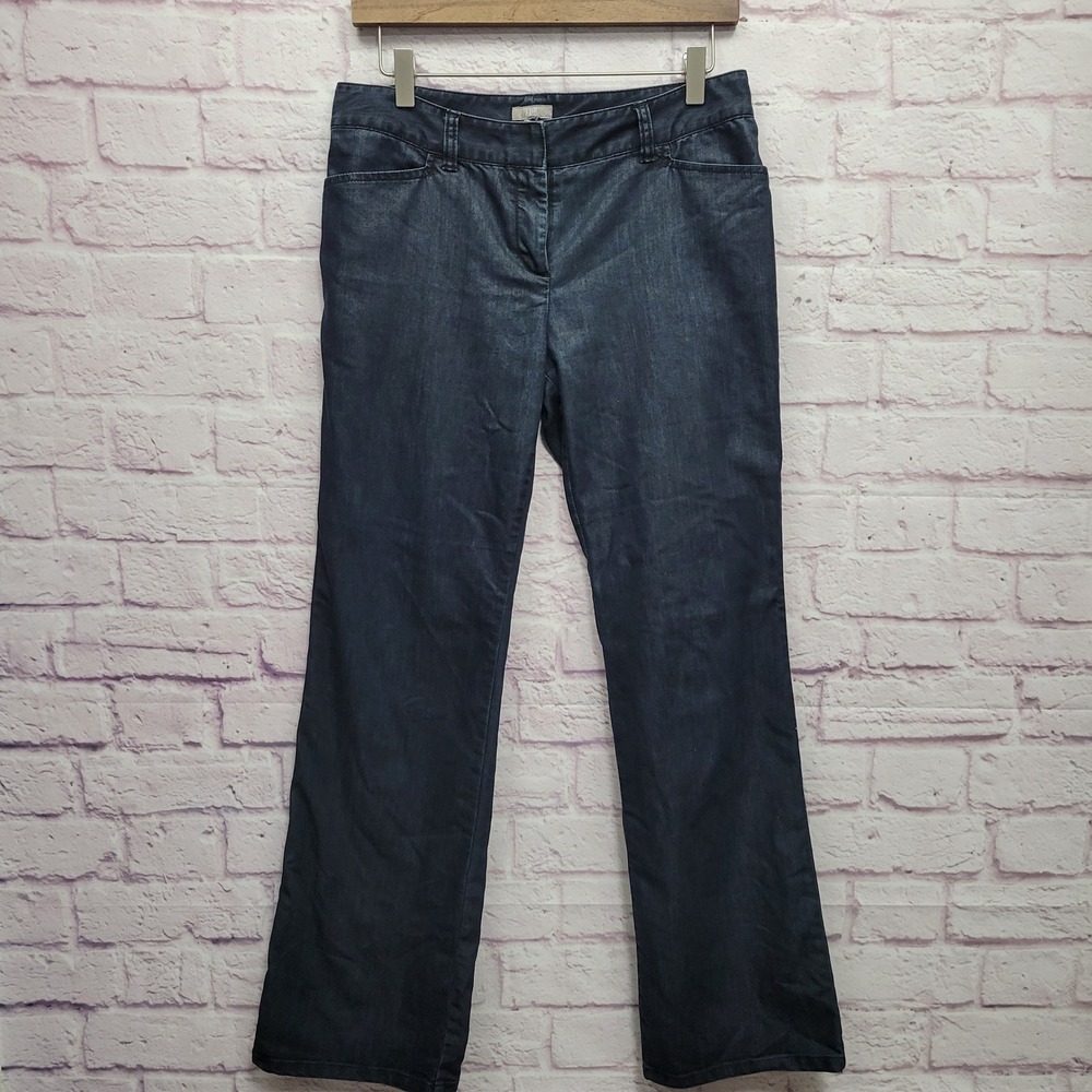 J Jill Stretch Wide Leg Bootcut Pants Womens L Dark Academia Biz Casual Preppy